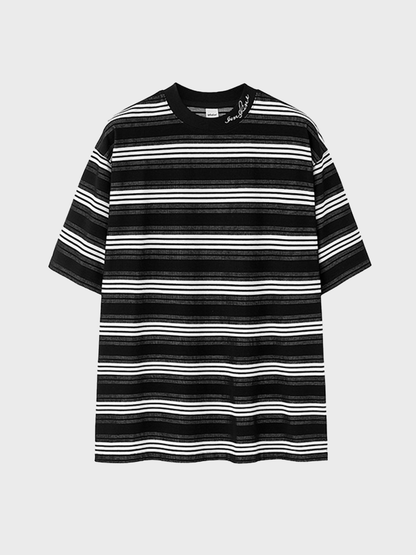 Classic Street-style Loose Striped T-shirt